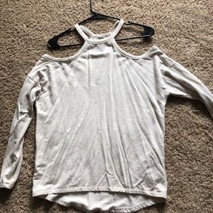 Express Open Shoulder Long Sleeve Shirt